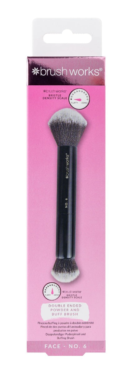 Pensula dubla Brushworks, pentru Pudra & Buff No.6