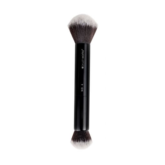 Pensula dubla Brushworks, pentru Pudra & Buff No.6