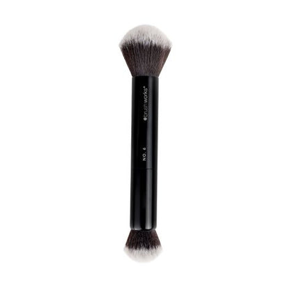 Pensula dubla Brushworks, pentru Pudra & Buff No.6