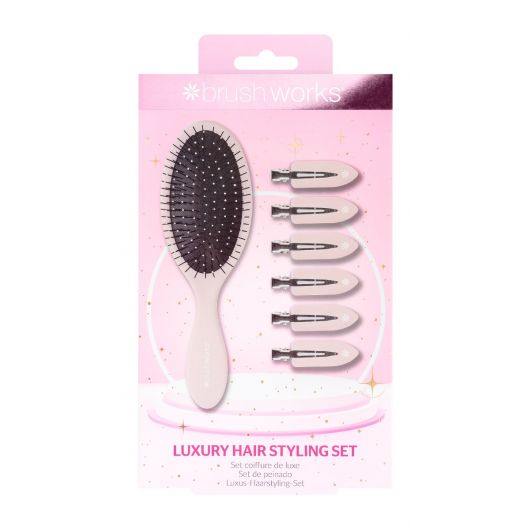 Set Brushworks pentru coafare, Roz