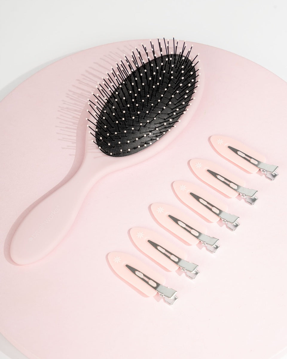 Set Brushworks pentru coafare, Roz