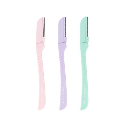 Kit Aparat de ras Brushworks pentru sprancene Pastel 3 buc