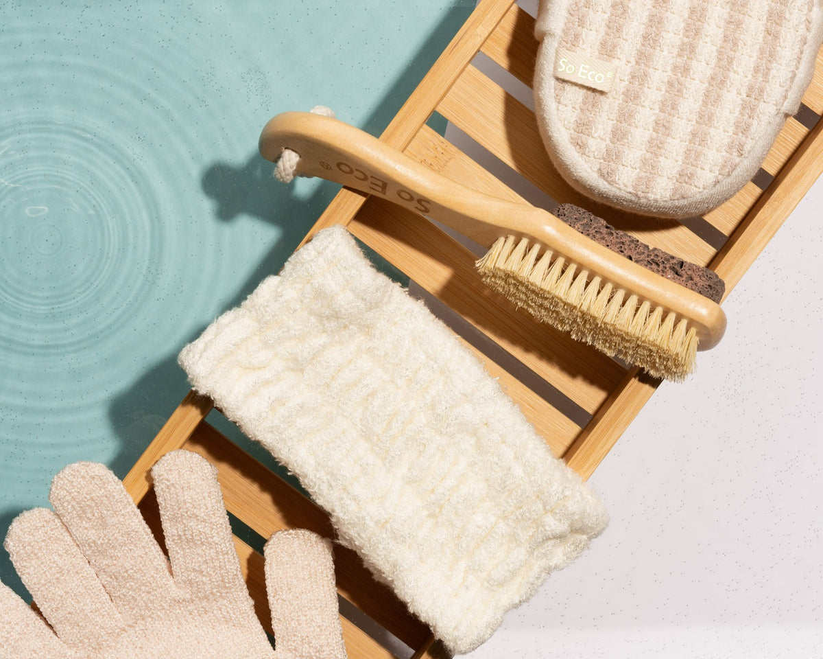 Set Brushworks So Eco Exfoliant, pentru fata si corp
