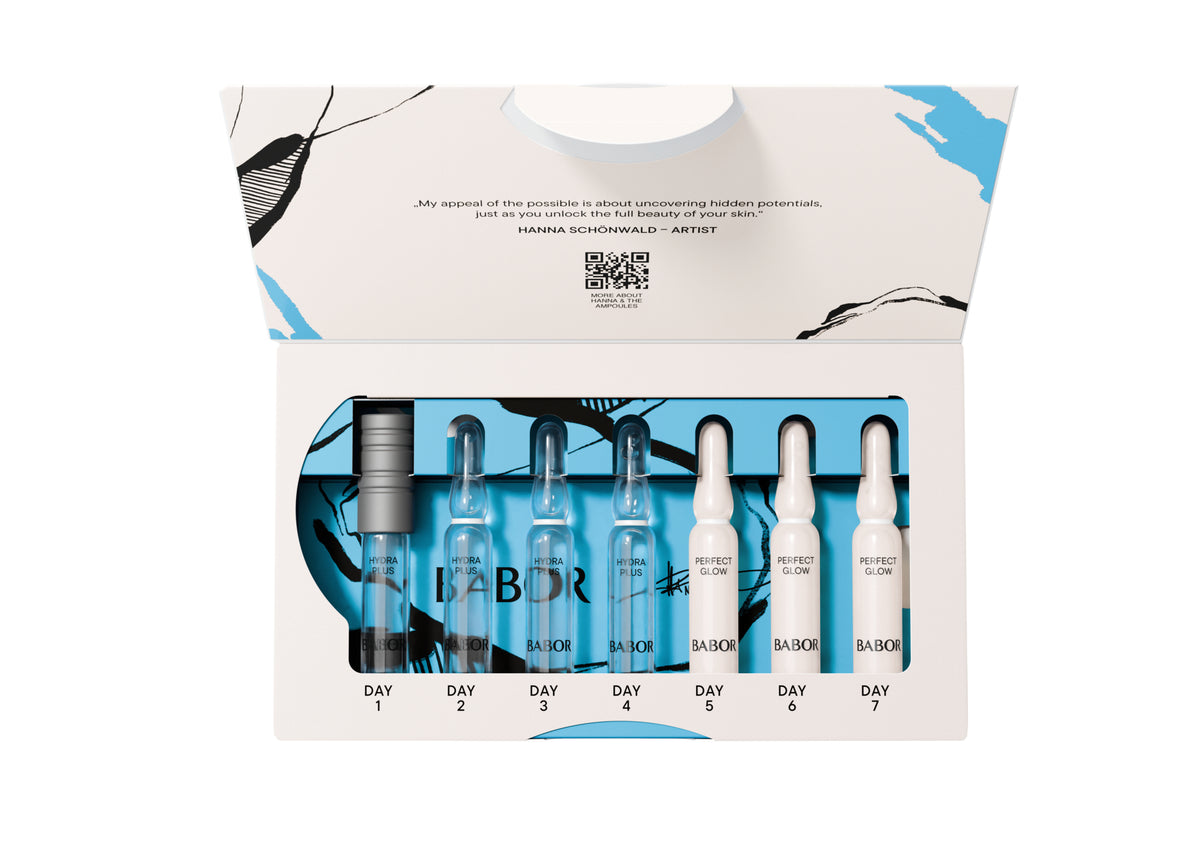 Set fiole Babor x Hanna Schonwald Hydra Glow Acid Hialuronic Pro Vitamina B5 7x2ml