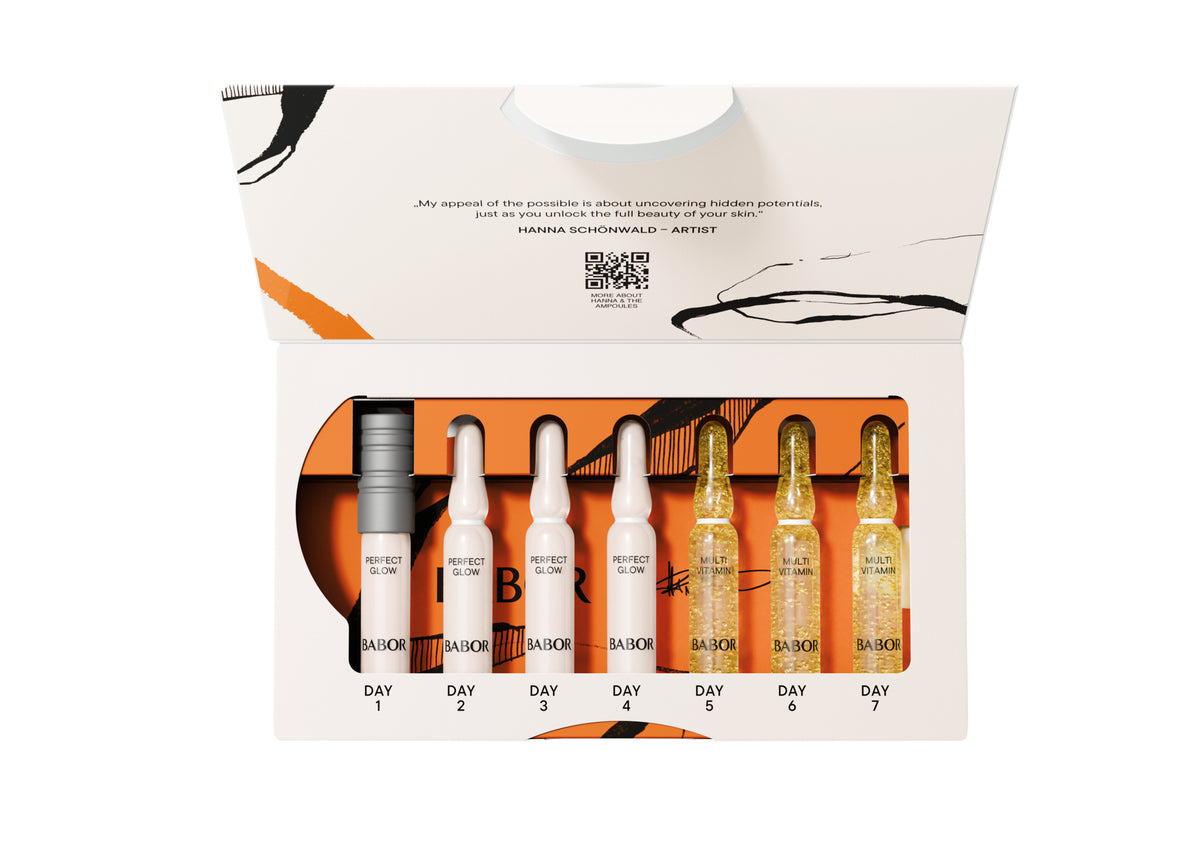 Set fiole Babor x Hanna Schonwald Vitamin Glow Retinol Vitamina B3 7x2ml