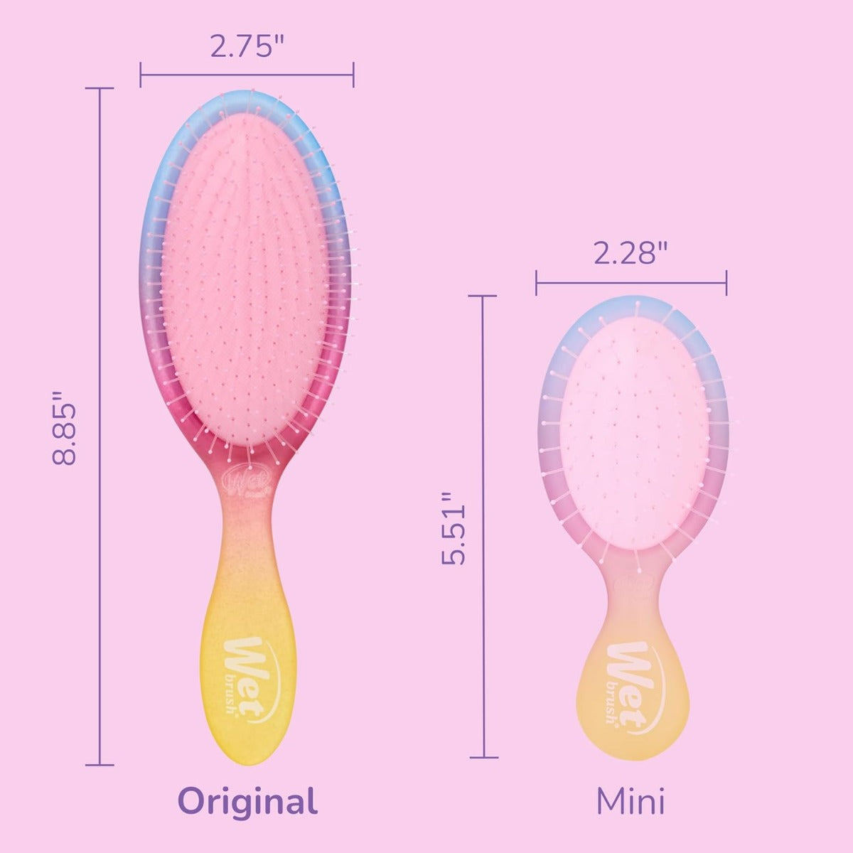 Perie de par Wet Brush Original Electric Sky pentru descurcare Roz