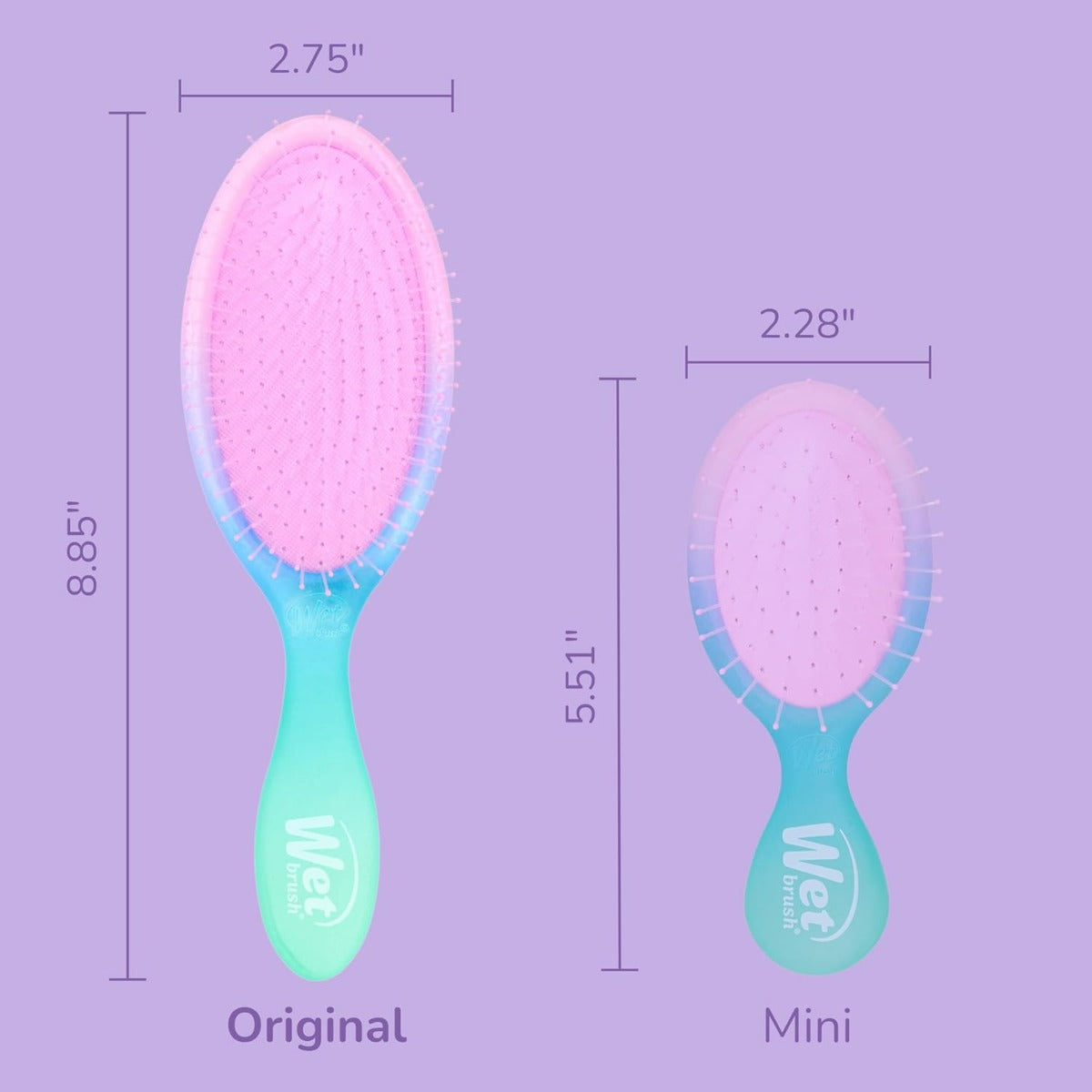 Perie de par Wet Brush Original Electric Sky pentru descurcare Mov