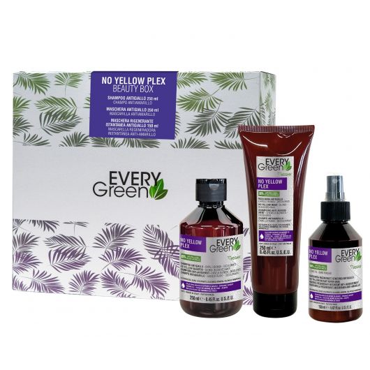 Set de par Every Green No Yellow Plex, pentru par blond, 2x250ml+150ml