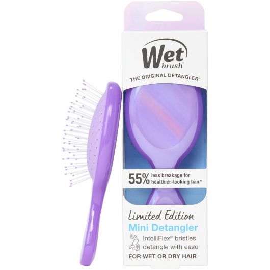 Perie de par Wet Brush Mini Original Detangler Prisma Glow pentru descurcare Mov