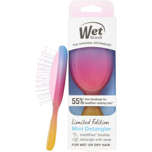 Perie de par Wet Brush Mini Original Electric Sky pentru descurcare Roz