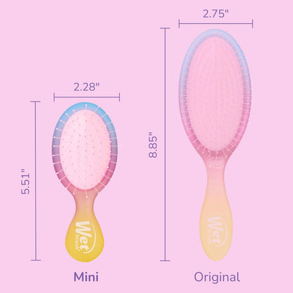 Perie de par Wet Brush Mini Original Electric Sky pentru descurcare Roz