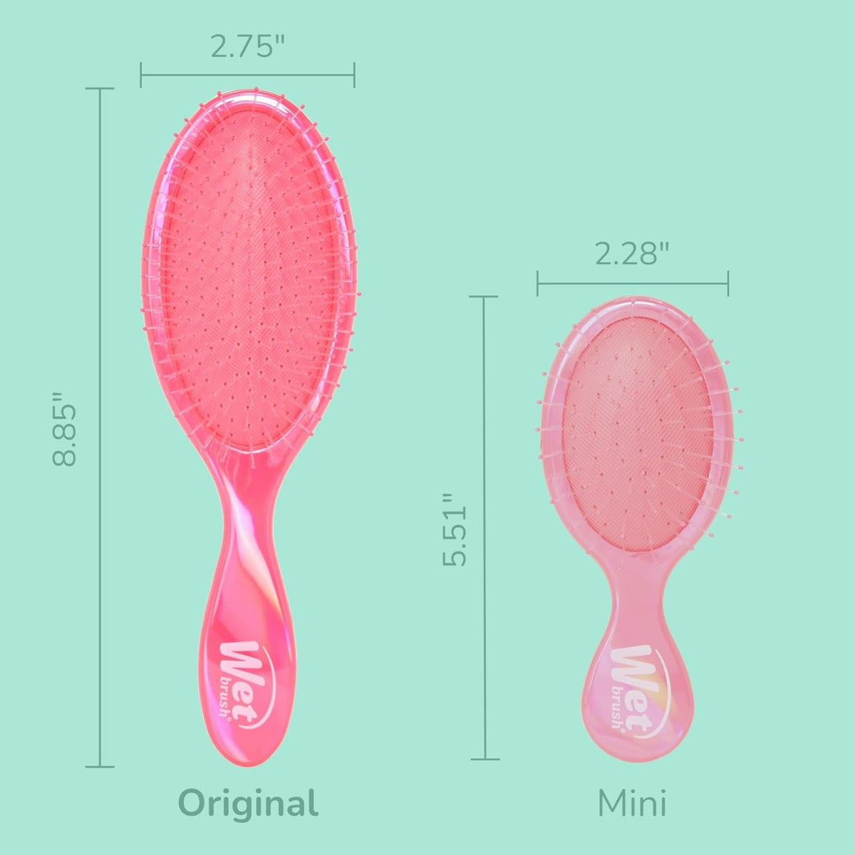 Perie de par Wet Brush Original Prisma Glow pentru descurcare Roz