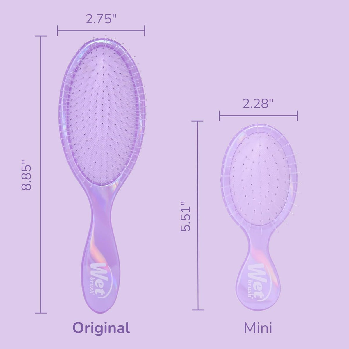 Perie de par Wet Brush Original Prisma Glow pentru descurcare Mov