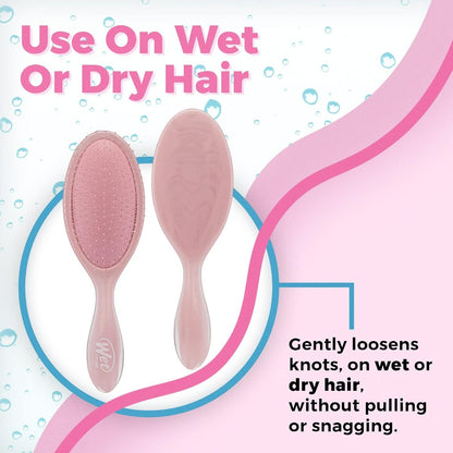 Perie de par Wet Brush Original Detangler Marble pentru descurcare Dusty Rose