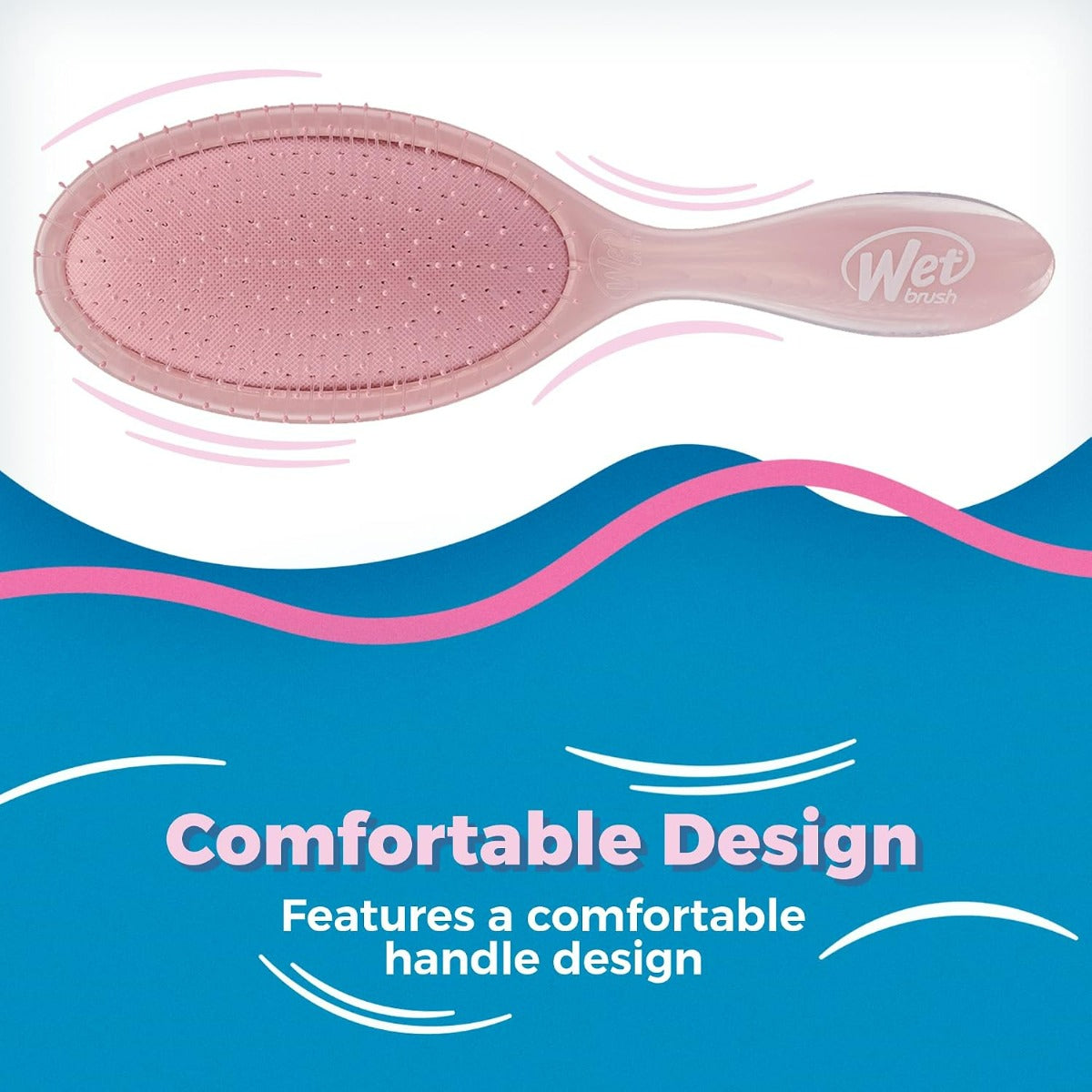 Perie de par Wet Brush Original Detangler Marble pentru descurcare Dusty Rose
